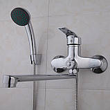 Змішувач для ванни FRAP F22063 з довгим виливом, латунь, хром, фото 2