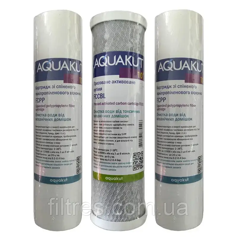 Набір картриджів AquaKut для систем зворотного осмосу, фото 1