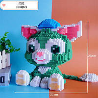 Дитячий 3Д конструктор Magic Block блокові конструктори об'ємна 3D фігурка з міні нано-блоків 23 см зелений