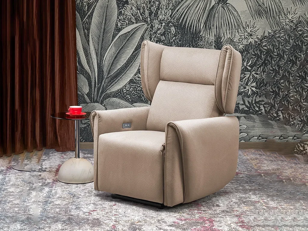 Крісло реклайнер з електроприводом Gelato, бежевий, фото 1