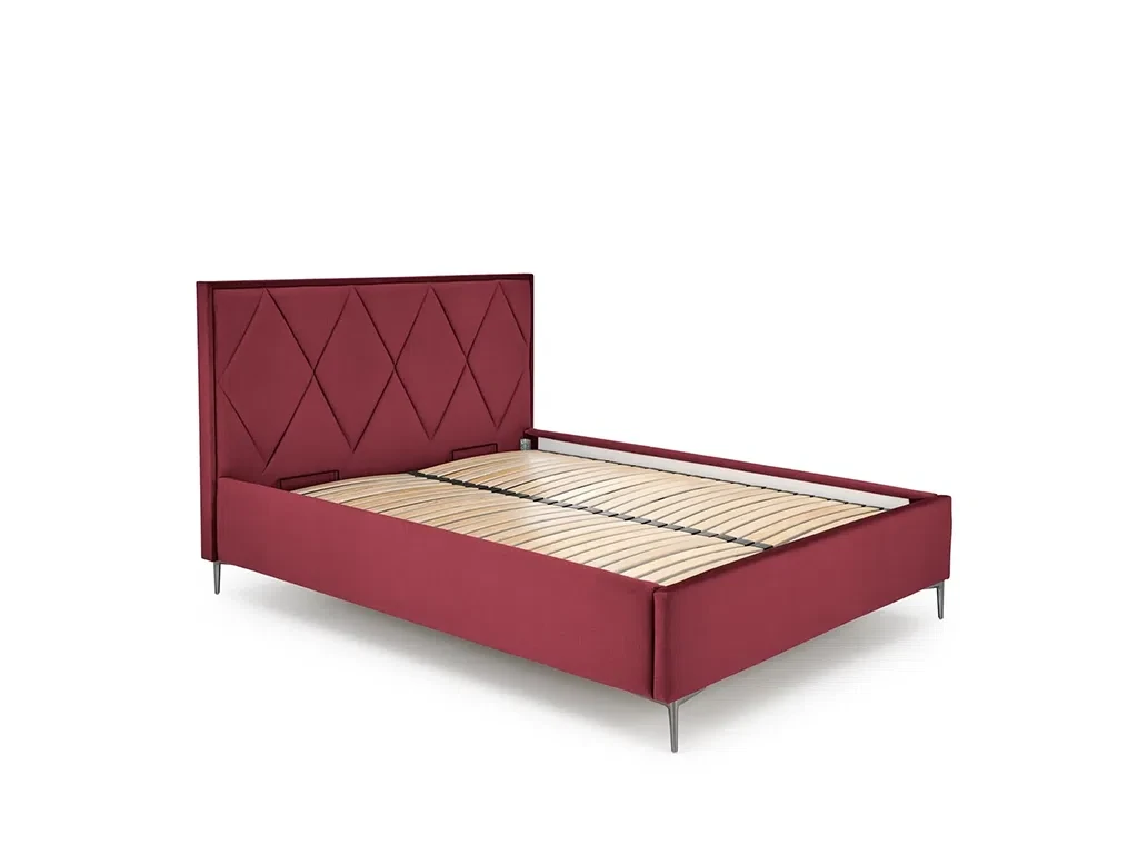 Двоспальне ліжко Modulo W4, 160х200, бордовий Monolith 59, фото 1