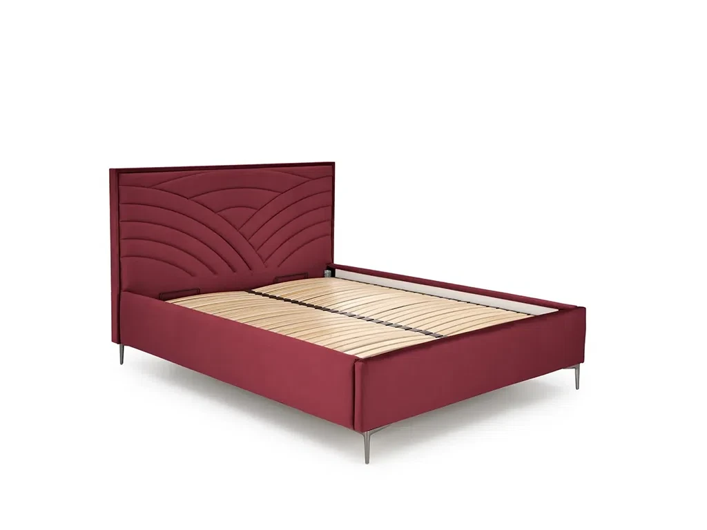 Двоспальне ліжко Modulo W3, 160х200, бордовий Monolith 59, фото 1