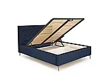 Двоспальне ліжко Modulo W2, 160х200, темно-синій Monolith 77, фото 3