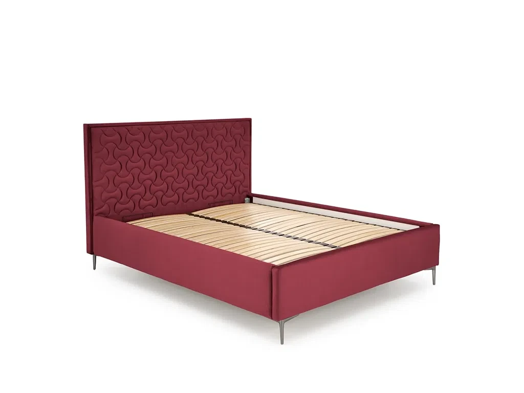 Двоспальне ліжко Modulo W2, 160х200, бордовий Monolith 59, фото 1