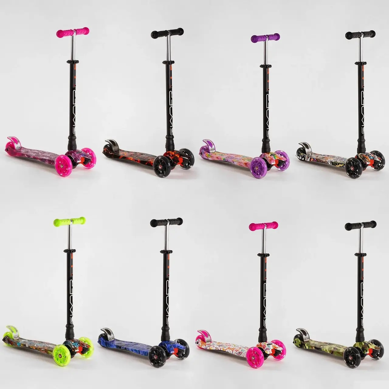 Самокат триколісний дитячий Skyper Maxi, 8 кольорів, 113-96349, фото 1