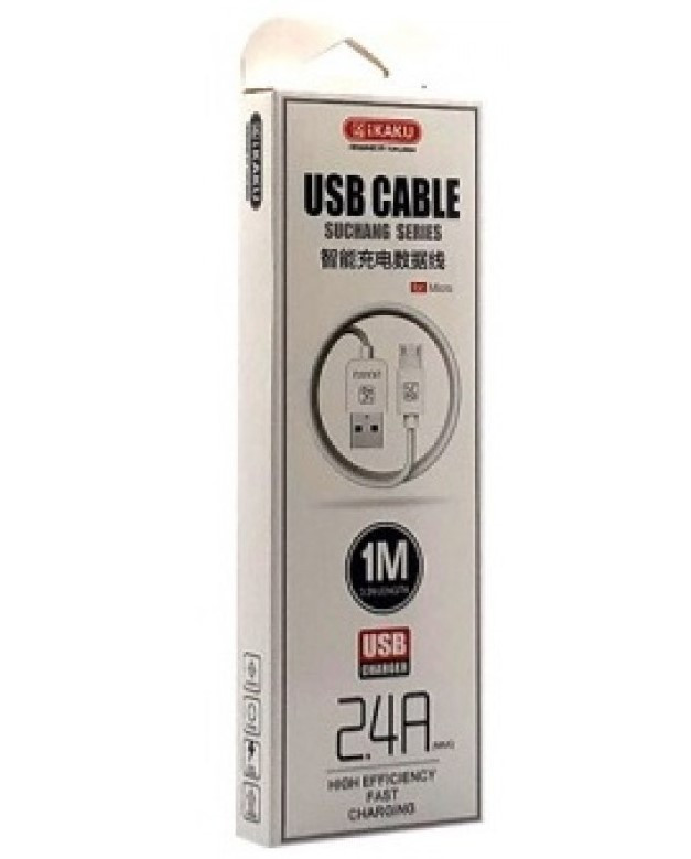 Кабель USB-MicroUSB швидка 1 м, 2.4 А KSC-060 Kakusiga Speed Series YU227