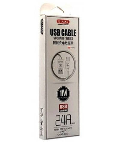 Кабель USB-MicroUSB швидка 1 м, 2.4 А KSC-060 Kakusiga Speed Series YU227, фото 1