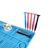 Килимок із магнітними осередками силіконовий термостійкий 55x35 см для паяння S-180, фото 4