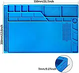 Килимок із магнітними осередками силіконовий термостійкий 55x35 см для паяння S-180, фото 2