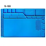 Килимок для паяння 55х35 см силіконовий термостійкий з магнітними відділеннями термокилимок S-180, фото 9