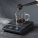 Ваги кухонні електронні кавові  Coffee Scale EK6012 з таймером та гумовим килимком, фото 7