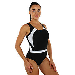 Жіночий суцільний купальник SP-Sport 2522 розмір S (42-44) Black-White