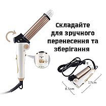 Мультистайлер 3 в 1 - плойка, праска, гофре для волосся Kemei KM-8851, фото 6