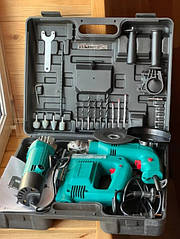 Комплект інструменту 3 в 1 Болгарка, Ударна дриль, електролобзик.