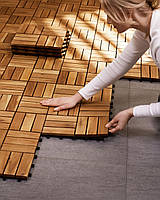 Плитка для тераси ACERENZA, сертифікована, з натуральної деревини акації