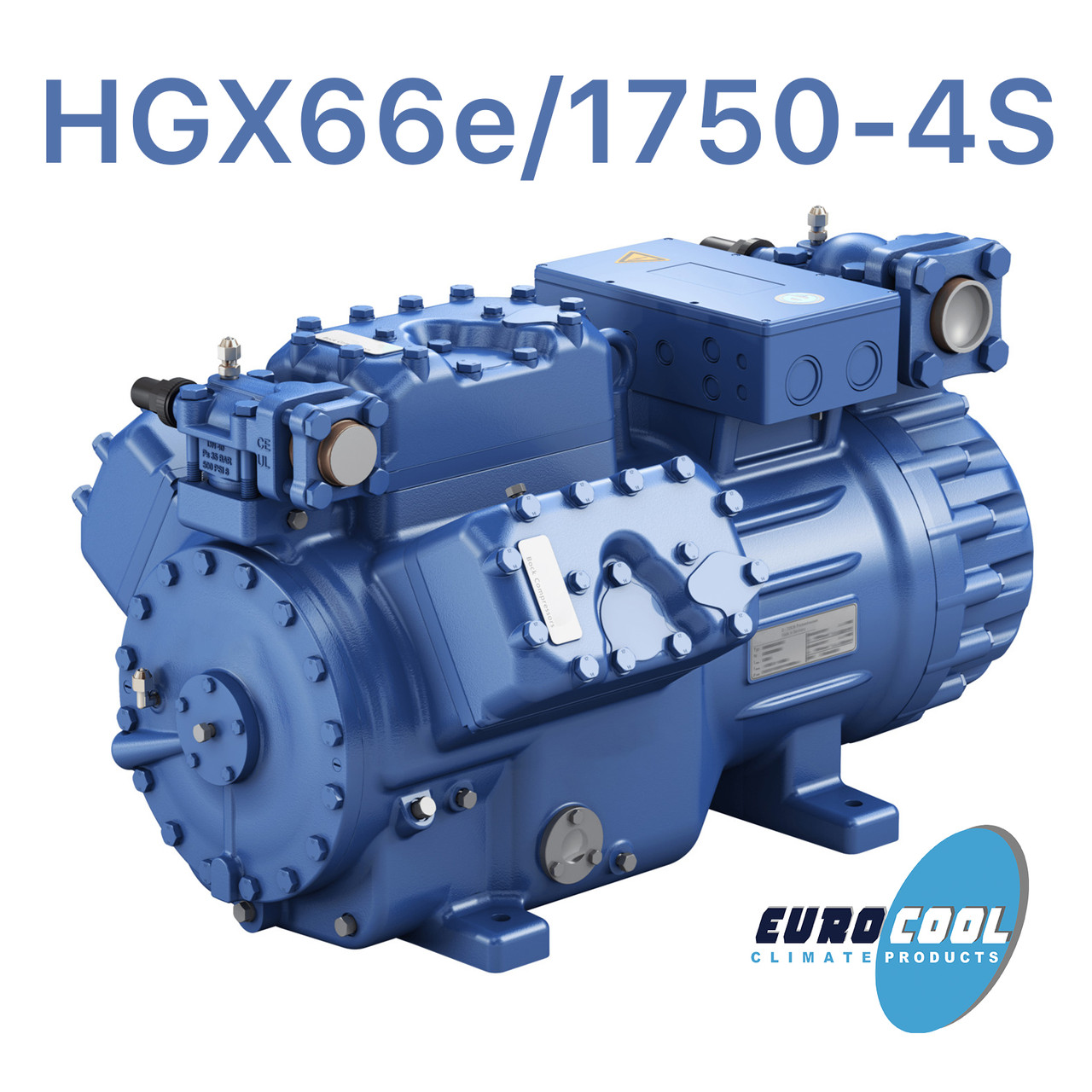 HGX66е/1750-4S Напівгерметийний поршневий компресор Bock