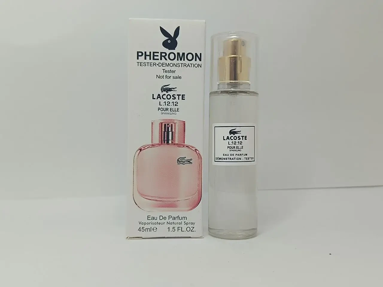 Женский тестер Lacoste Eau De L.12.12 Pour Elle Sparkling (Лакоста Спарклинг) с феромонами 45 мл, фото 1