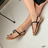 Модные Женские босоножки на низком ходу , женские стильные босоножки, черные женские босоножки., фото 8