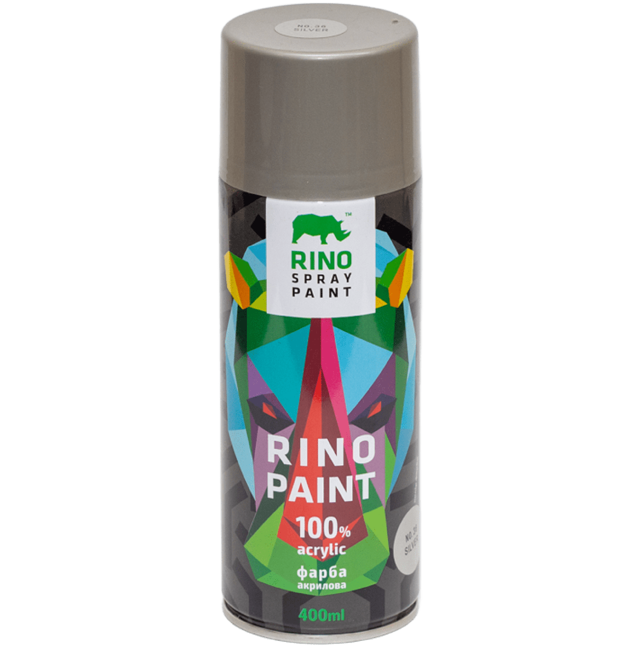Фарба Rino Spray Paint Metallic срібло (RP-36)