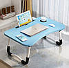 Столик для ноутбука і планшета M&T Displays складаний 60х40х28 Блакитний, фото 8