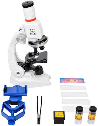 Дитячий набір для мікроскопії Konus Konustudy-5 | Мікроскоп з набором для дослідів та смартфон-адаптером для дітей і школярів, фото 1