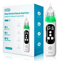 Аспіратор Назальний Електричний з 4 насадками, підсвіткою і мелодією для малюків Білий
