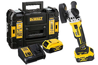 Шліф-машина кутова акумуляторна безщіткова dewalt ø125mm 18v 2x5ah 800w 9000 об/хв DCG405P2