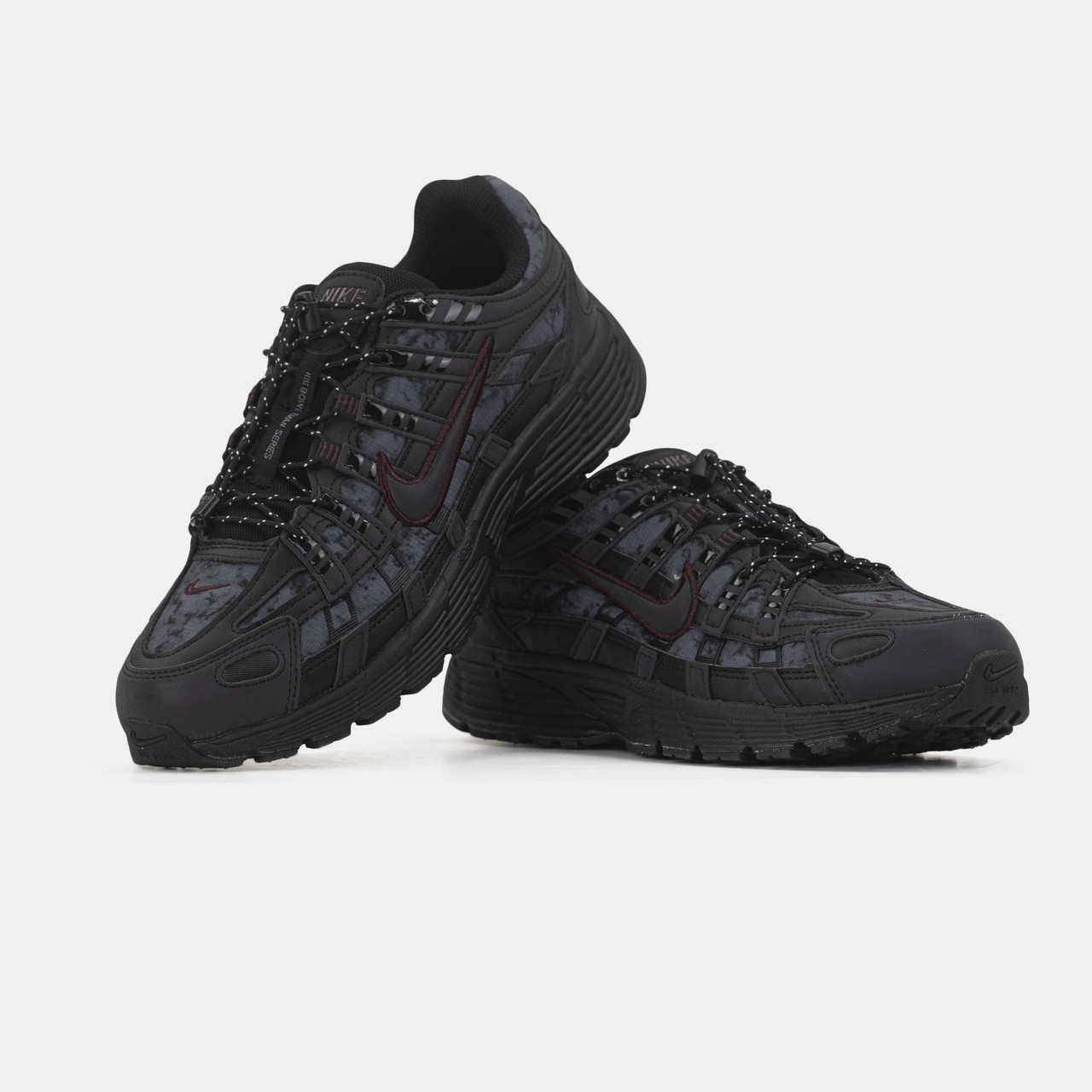 Чоловічі кросівки Nike P-6000 Black Взуття Найк П-6000 Чорні шкіра текстиль демісезонні