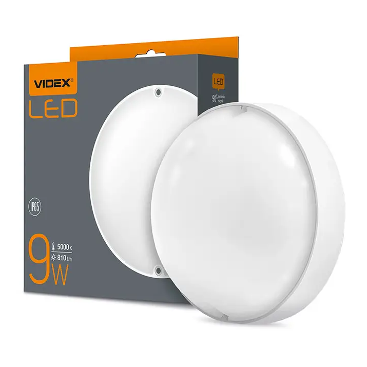 LED світильник накладний IP65 круглий VIDEX 9W 5000K Білий (VL-BHR-095PW)