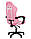 Геймерське крісло Слім рожеве з білими вставками, екошкіра ТМ Мікс Меблі, фото 3