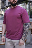 Літній костюм чоловічий футболка та шорти, Комплект чоловий «Breeze» футболка темно-рожева + шорти бежеві, фото 4