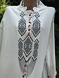 Гердан жіноча прикраса бісер білий  чорний український ручної роботи, фото 2