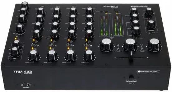 Omnitronic TRM-422 4-kanałowy Mikser Obrotowy z 3-pasmowym Izolatorem Nowy