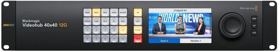 Blackmagic Design Videohub 40x40 12G | Роутер wideo, Моніторинг, złącza 12G-SDI