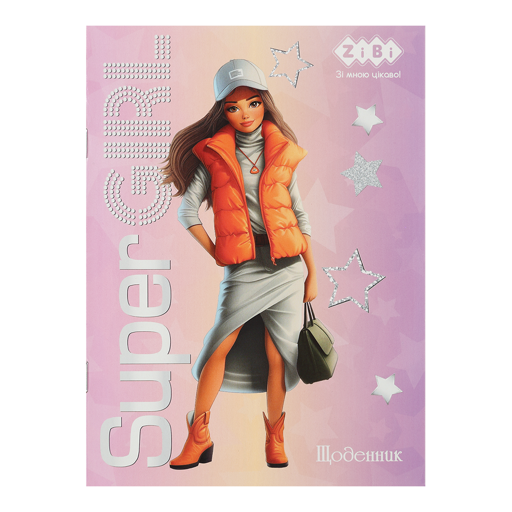 /Дневник шкільний PRINCESS А5 40 л м'який на скобі УФлак SMART Line