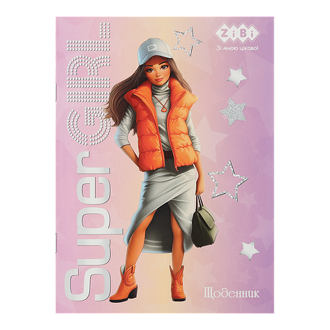 /Дневник шкільний PRINCESS А5 40 л м'який на скобі УФлак SMART Line, фото 1