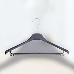 Вішалка біла та чорні з поперечиною (90)