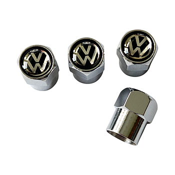 Ковпачки на ніпель хромовані з логотипом Volkswagen