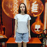 Жіноча базова футболка сіра меланж Україна, фото 9