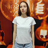 Жіноча базова футболка сіра меланж Україна, фото 10