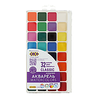 Акварель CLASSIC 32 кольори б/пензло-корпус корпус KIDS Line