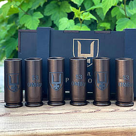 Подарунковий набір з гільз з гравіюванням, 100 мл, подарунок до дня захисника України