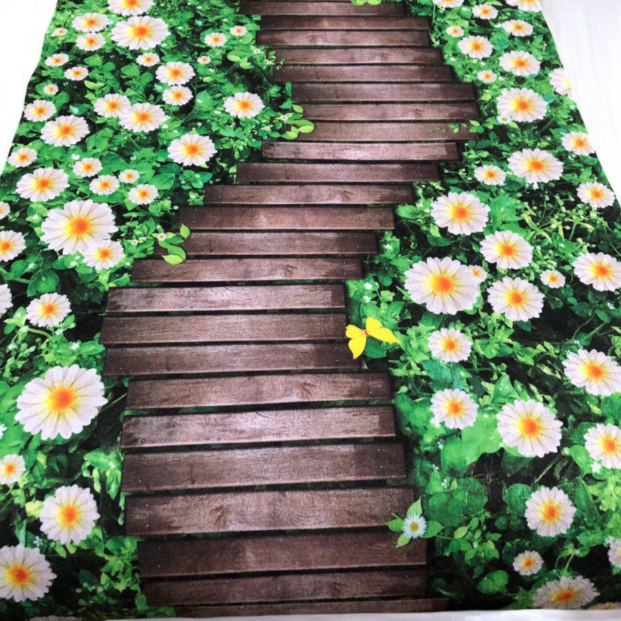 Відмінний Килимок на гумовій основі для Кухні Коридору Балкона Туалету та Ванної ширина 80 см, фото 1