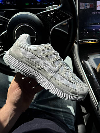 Жіночі кросівки Nike P-6000 White Grey Взуття Найк П-6000 білі з сірим шкіра текстиль демісезонні унісекс, фото 1