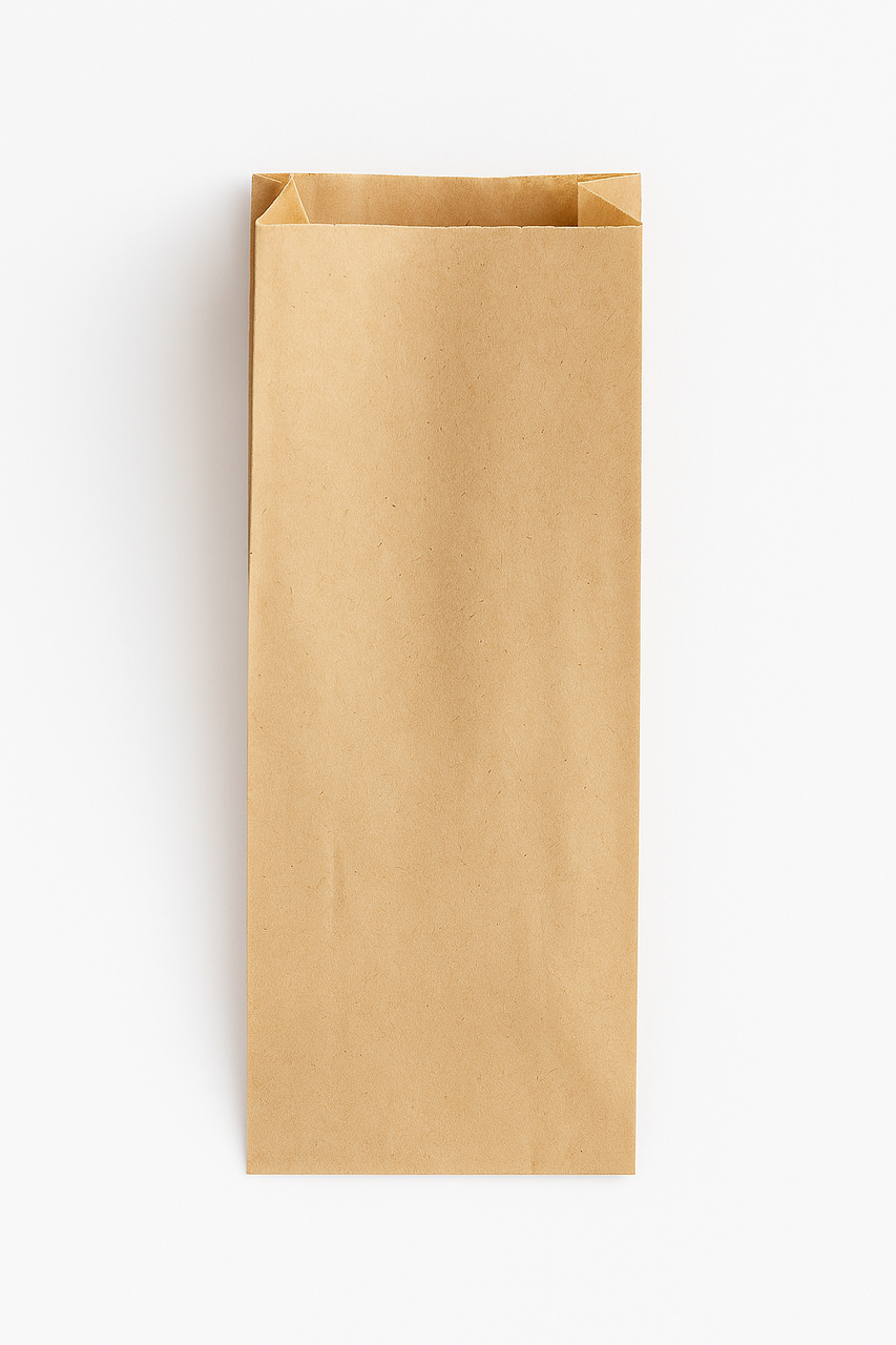 Бумажные пакеты саше  9/4*17 коричневый (100 шт), фото 1