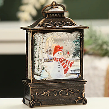 Новорічний декоративний світильник від батарейок, 13х7х3см "Сніговик"