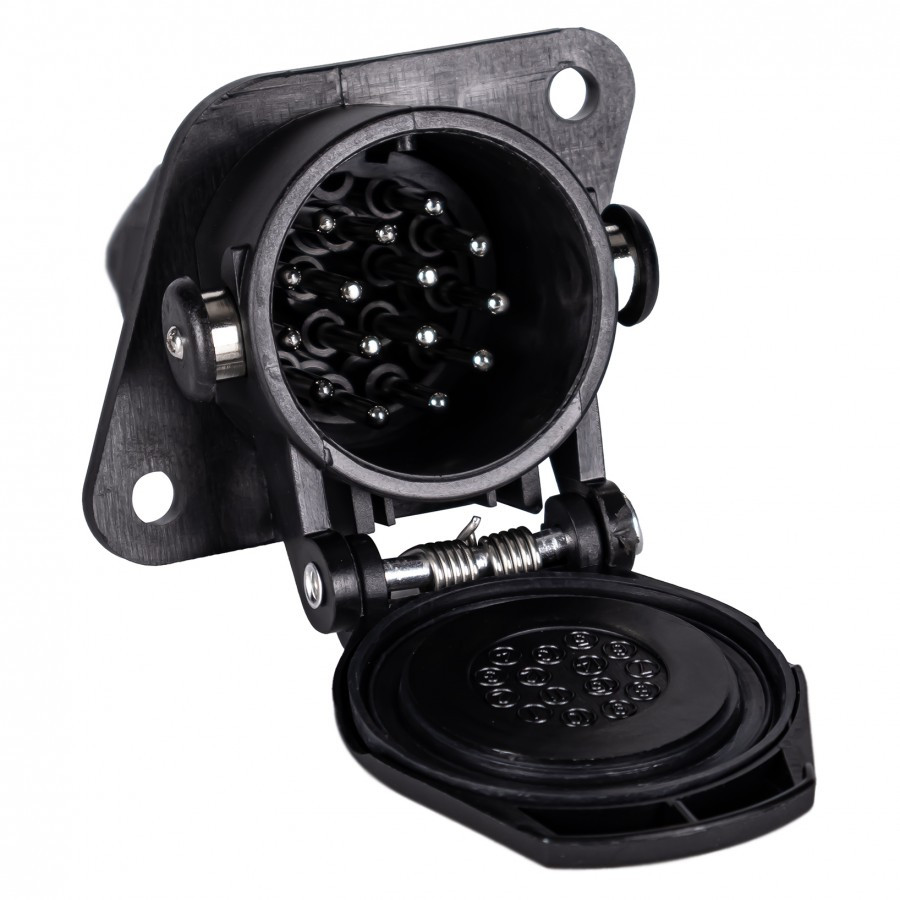 Розетка до напівпричепа 15 PIN ADR KAMAR G-15-S (ISO 12098) 24V, фото 1