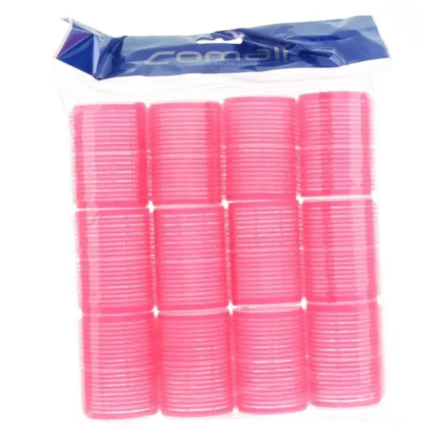 Бігуді-липучки (уп. 12 шт.), 44 мм, розові, фото 1