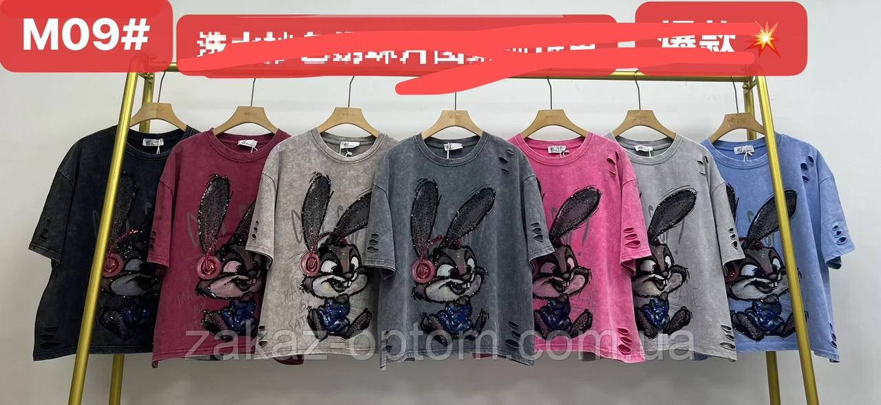 Футболка жіноча оптом (48-52) Китай М09-137404