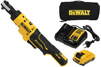 Тріскачка акумуляторна безщіткова Dewalt 1/4" 12v 2ah li-ion 54nm 0-250 об/хв DCF504D1-QW